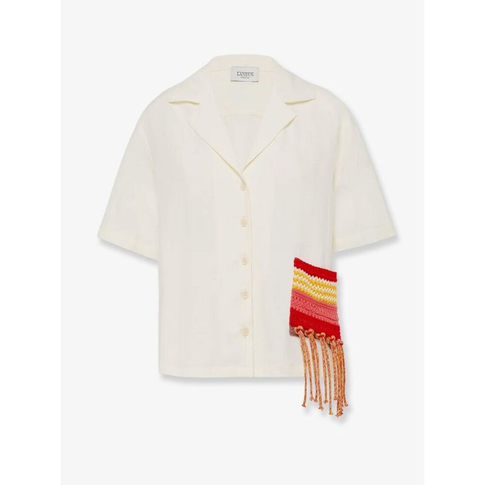 Laneus Women Viscose And Linen Blend Shirt